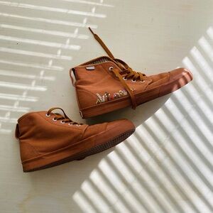 Bangs Sneakers | Floral Sneakers | Floral Hightops | Bangs Hightops | 8.5